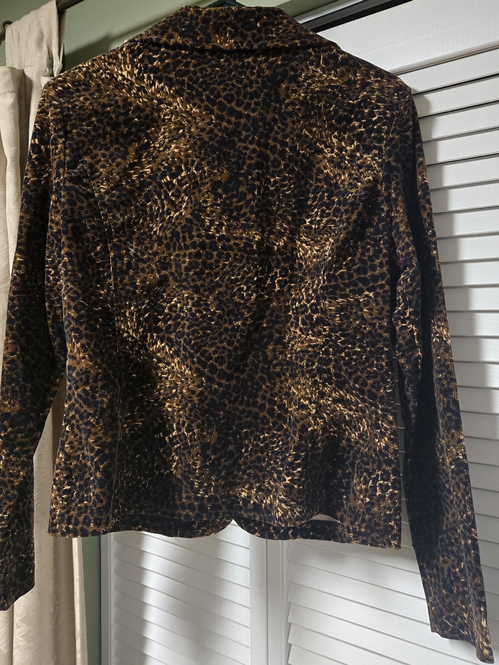 NWT Vintage Y2K No Boundaries Leopard Print Corduroy Blazer Jacket Juniors XL 15 - Picture 6 of 7